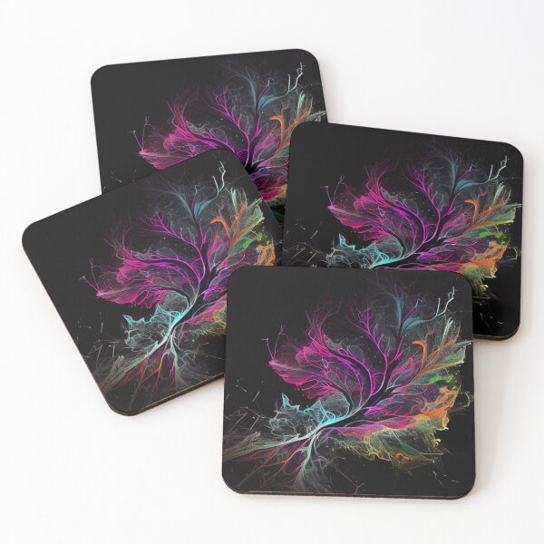 Item preview, Abstract leaf made of light rays designed and sold by artfullyprompt.