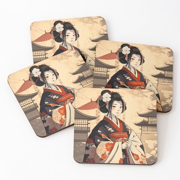 Item preview, Mujer japonesa en Yukata designed and sold by TheTravelingOwl.