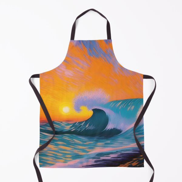 Item preview, Ocean wave against a sunset backdrop, impasto, Ai Generated Art designed and sold by ACC .