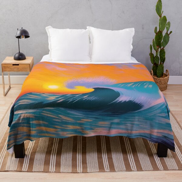 Item preview, Ocean wave against a sunset backdrop, impasto, Ai Generated Art designed and sold by ACC .