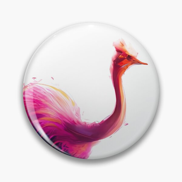 Aperçu de l'œuvre Aquarelle Rose Autruche - Oiseau créée et vendue par INBIPE.