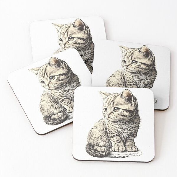 Item preview, Cute little Black & Gray Cat  designed and sold by TheProPrints.