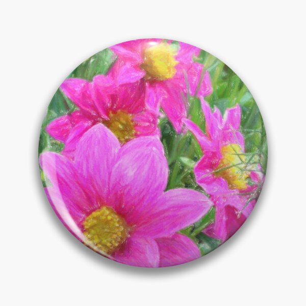Item preview, Cosmos Flower, Purple Painting Pastel Artwork designed and sold by JonDelorme.