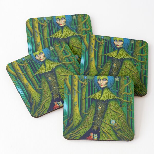 Item preview, The Owls Guardian in the Fairy Green Forest designed and sold by michel bazinet.
