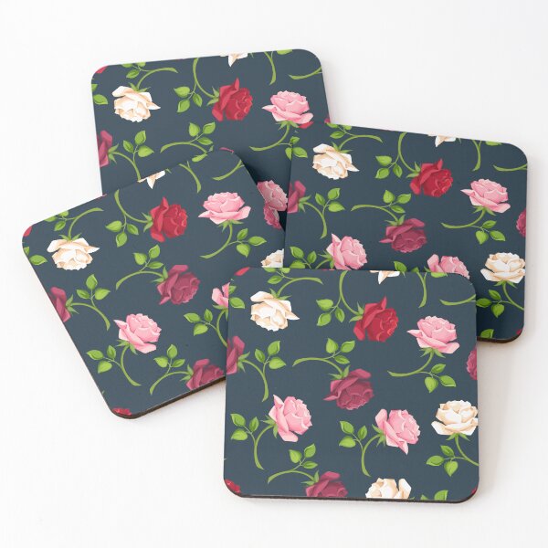Item preview, Copy of Floral pattern with colorful roses on dark blue designed and sold by Naddya.