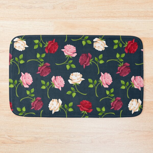Item preview, Copy of Floral pattern with colorful roses on dark blue designed and sold by Naddya.