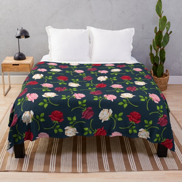 Item preview, Copy of Floral pattern with colorful roses on dark blue designed and sold by Naddya.