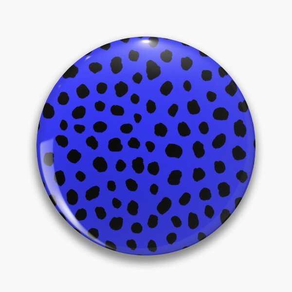 Item preview, Black and Bright Cobalt Blue, Animal Print, Brush Stroke Spots designed and sold by OneThreeSix.