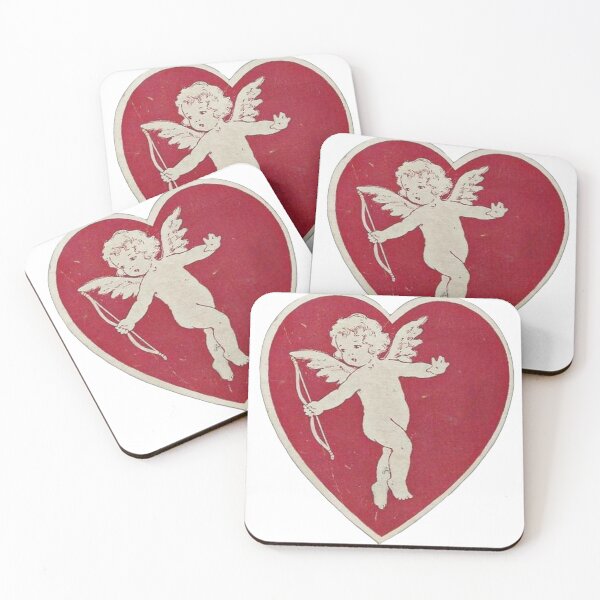 Item preview, Coquette Vintage Cherub Heart  designed and sold by Pixiedrop.