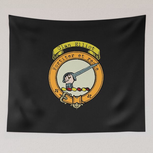 Item preview, Elliot Clan Scottish Surname crest designed and sold by BagTown Clans.
