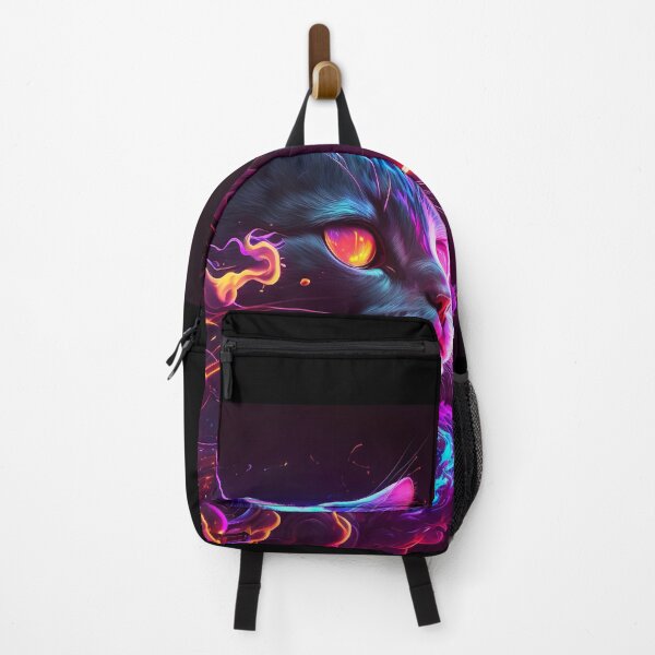 Item preview, Colorful neon cat art.  designed and sold by zeroxAI.