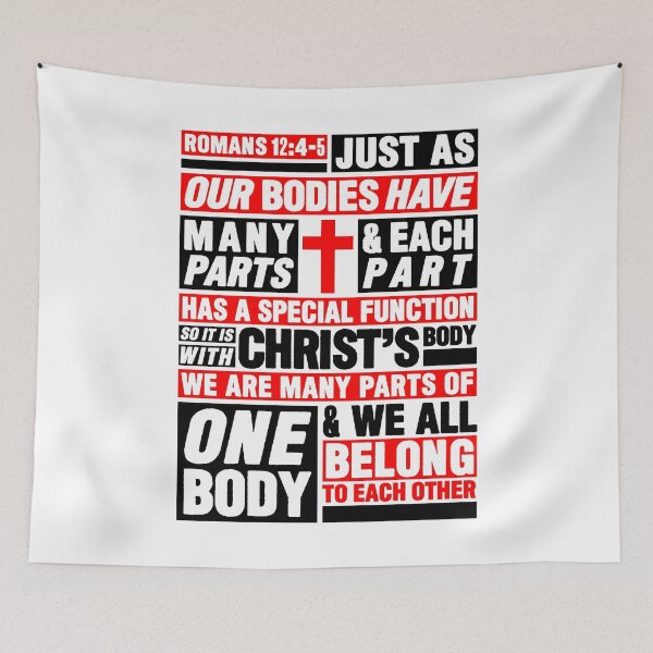 Item preview, Romans 12:4-5 We All Belong To Each Other designed and sold by plushism.