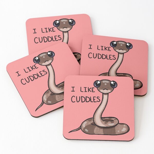 Item preview, Cute Cuddly Snake Noodle Likes Cuddles (In Pink) designed and sold by Creepy-Cutesie.