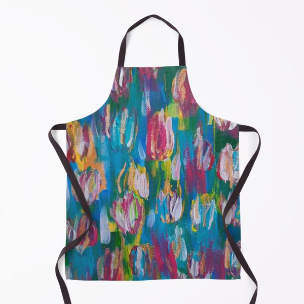 Item preview, Vibrant Tulips. Abstract Floral Pattern in Vedic Art Acrylic Painting. designed and sold by LotusBlanc.