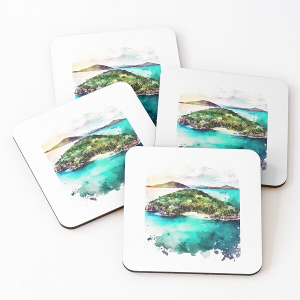 Item preview, Virgin Islands National Park Boho Watercolor Arch designed and sold by PikoApparel.