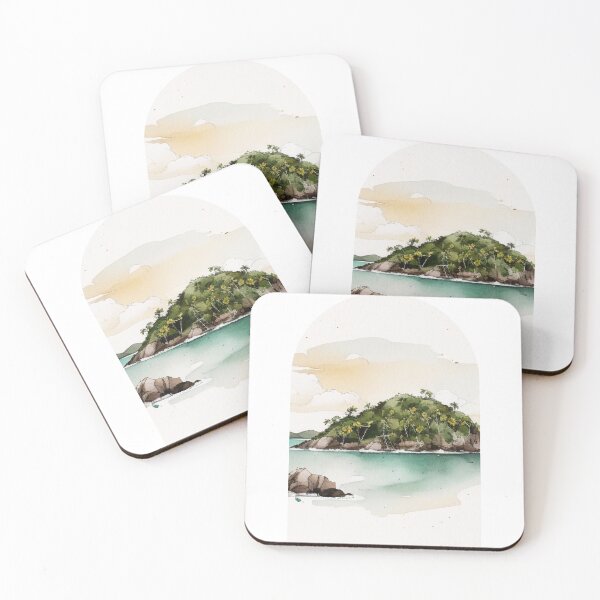 Item preview, Virgin Islands National Park Boho Watercolor Arch designed and sold by PikoApparel.