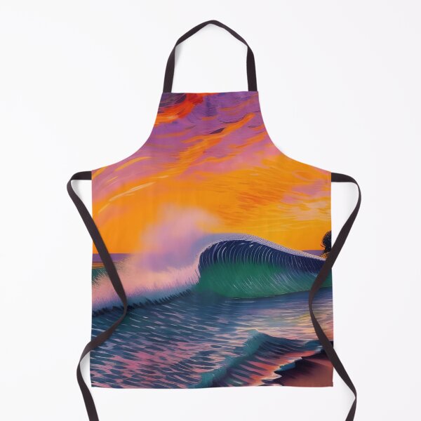 Item preview, Ocean wave against a sunset backdrop, impasto, Ai Generated Art designed and sold by ACC .