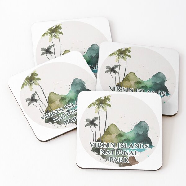 Item preview, Virgin Islands National Park Boho Watercolor Circle designed and sold by PikoApparel.