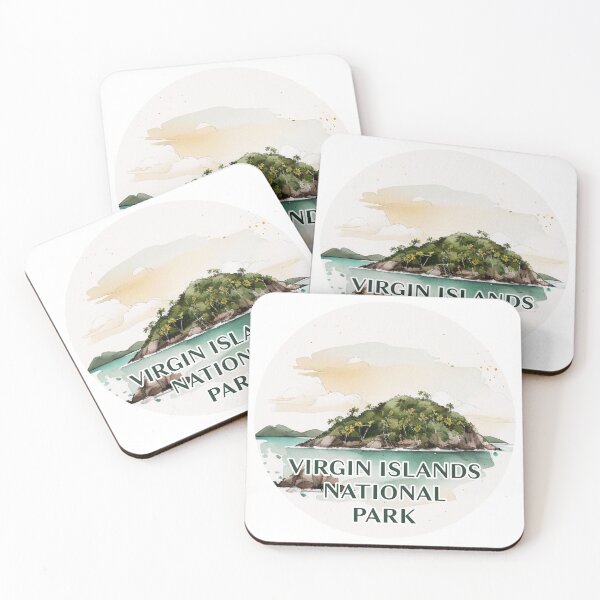 Item preview, Virgin Islands National Park Boho Watercolor Circle designed and sold by PikoApparel.