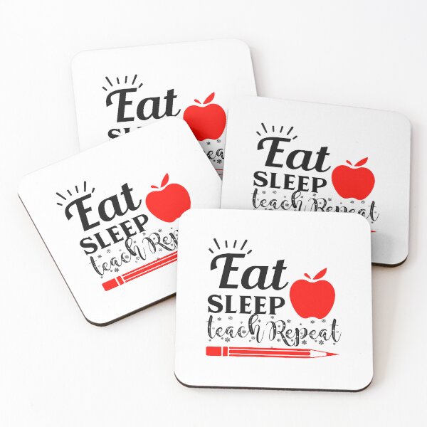 Item preview, EAT SLEEP TEACH REPEAT designed and sold by SticerOcean.