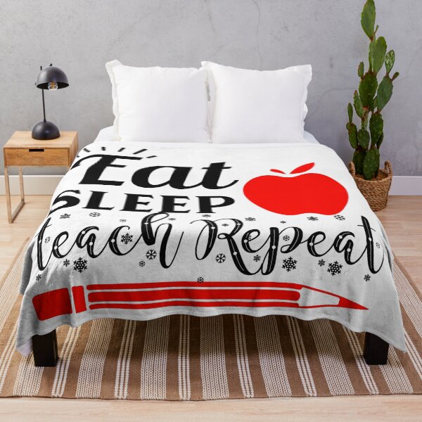 Item preview, EAT SLEEP TEACH REPEAT designed and sold by SticerOcean.