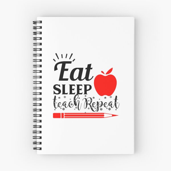 Item preview, EAT SLEEP TEACH REPEAT designed and sold by SticerOcean.