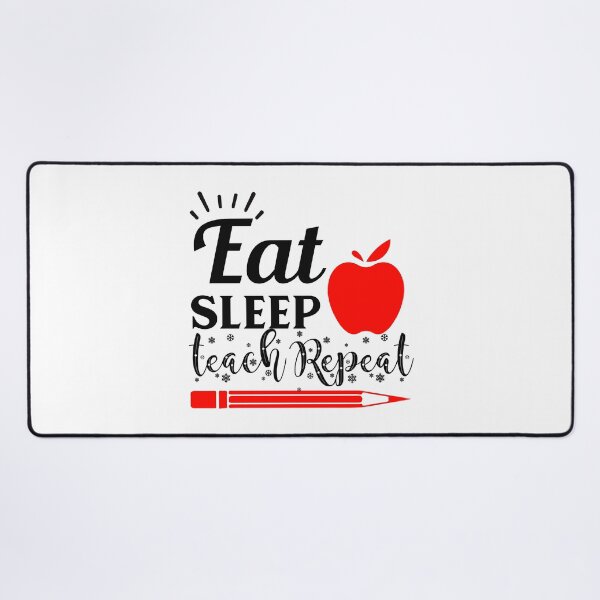 Item preview, EAT SLEEP TEACH REPEAT designed and sold by SticerOcean.
