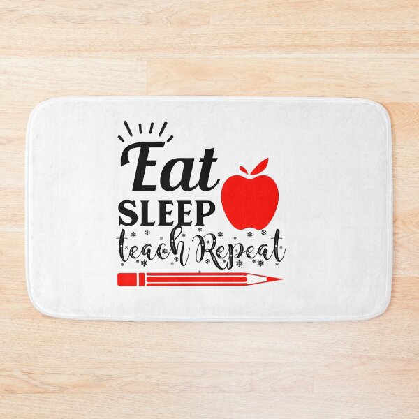 Item preview, EAT SLEEP TEACH REPEAT designed and sold by SticerOcean.