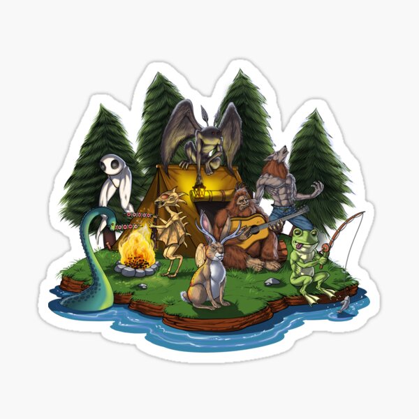 Item preview, Cryptozoology Cryptids Camping designed and sold by underheaven.