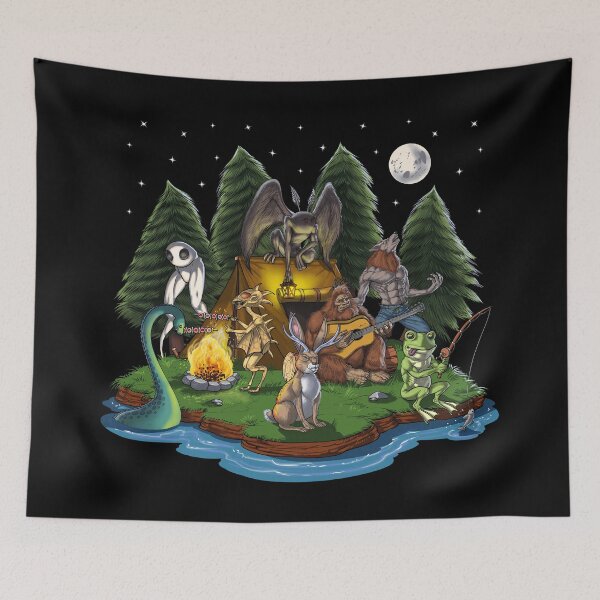 Item preview, Cryptozoology Cryptids Camping designed and sold by underheaven.