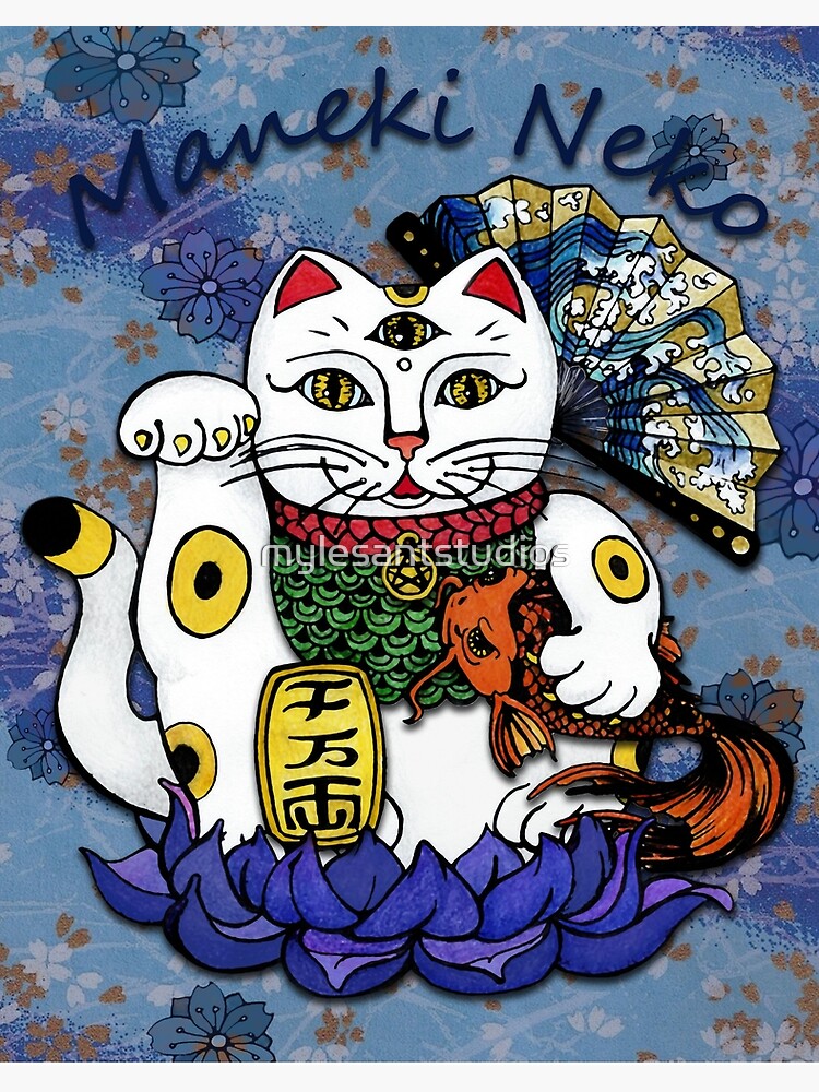 maneki neko painting