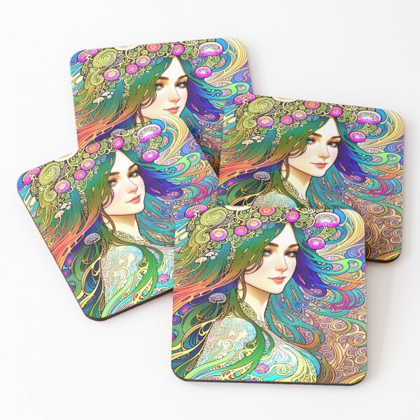 Item preview, Colorful psychedelic woman. designed and sold by Anthony Burdick.