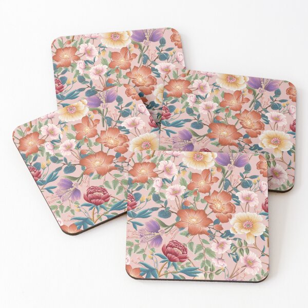 Item preview, Floral garden in pink palate designed and sold by Kaushlydraw.