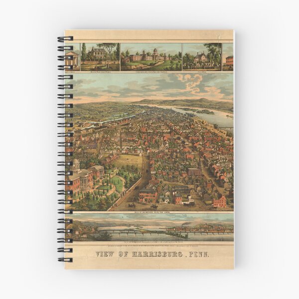Item preview, Harrisburg, Pennsylvania (1855) designed and sold by allhistory.