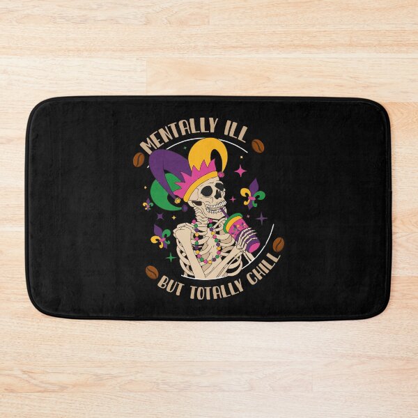Item preview, Totally Chill Mardi Gras Skeleton Coffee Lover designed and sold by Dressed For  Duty.