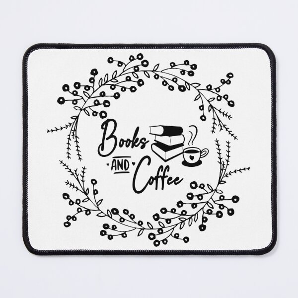 Item preview, Books and Coffee Book Lover Quote - Wildflower Wreath Quote in Black Script Typography designed and sold by Cawaiico.