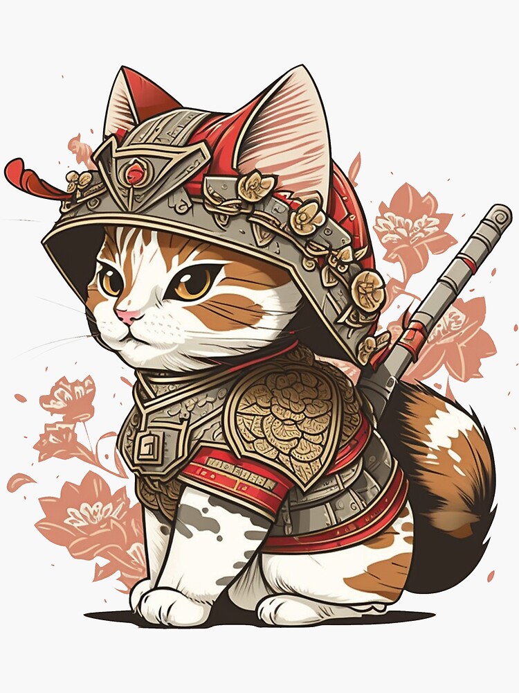 Cute Cat Clipart  Cute Japanese Cat Art Graphic by Digital Xpress