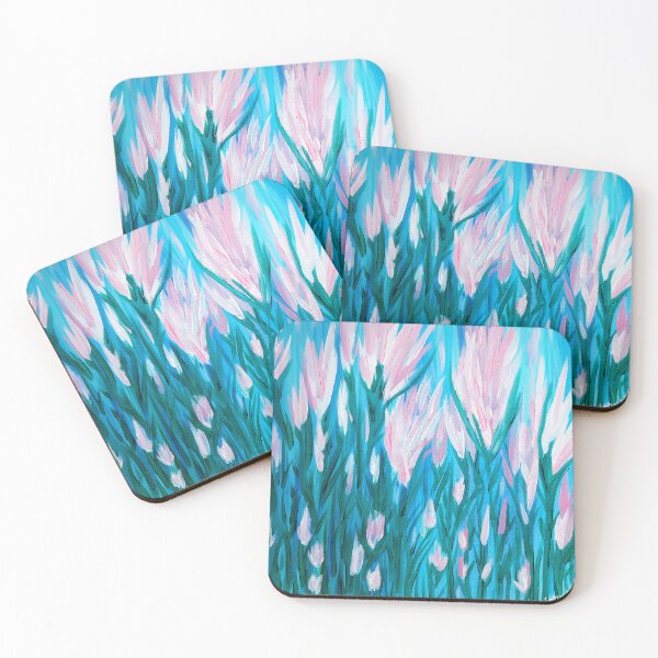 Item preview, Serene Meadow Blooms. Abstract Floral Pattern in Vedic Art Acrylic Painting. designed and sold by LotusBlanc.
