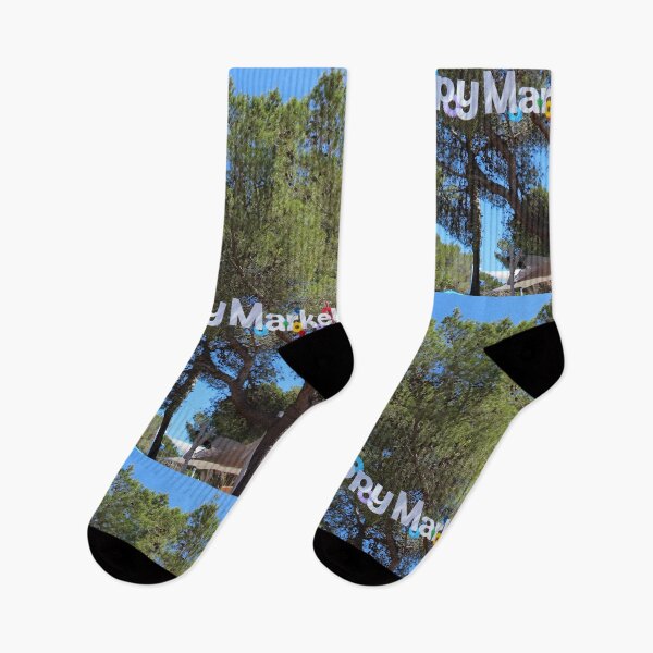Item preview, Hippy market sign Ibiza blue sky tree designed and sold by eddiebarronshop.