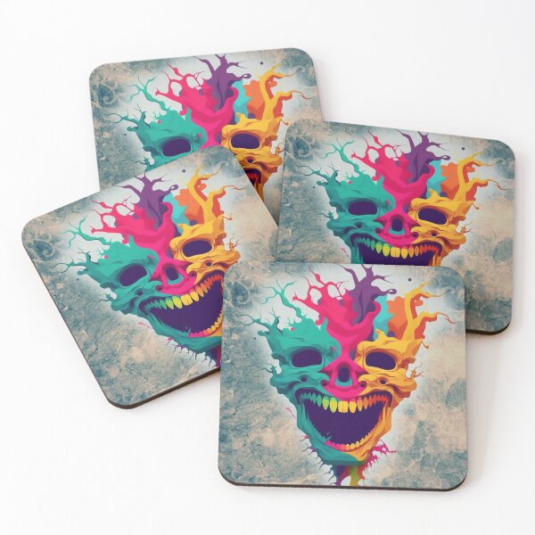 Item preview, Psychedelic Face Happy and Dark designed and sold by mind-melt-er.