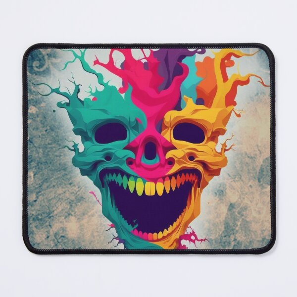 Item preview, Psychedelic Face Happy and Dark designed and sold by mind-melt-er.