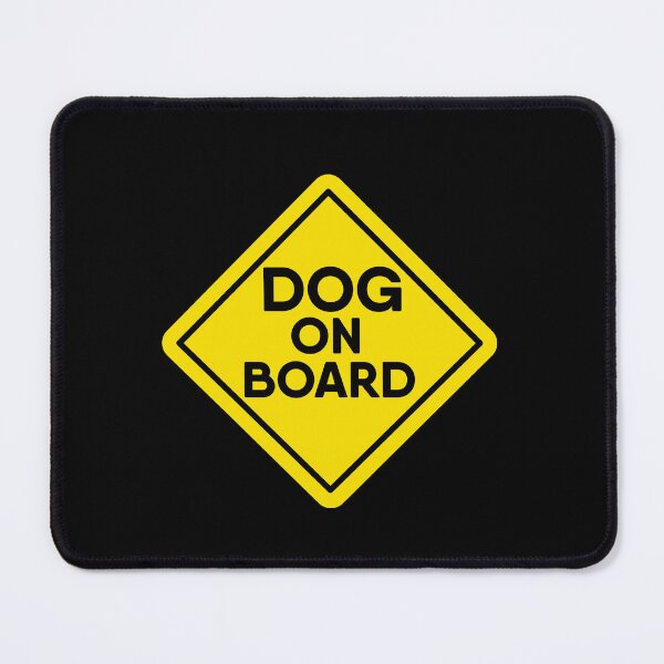 Item preview, DOG on Board Yellow Warning Sign, dog lover design designed and sold by RiciPaneto.