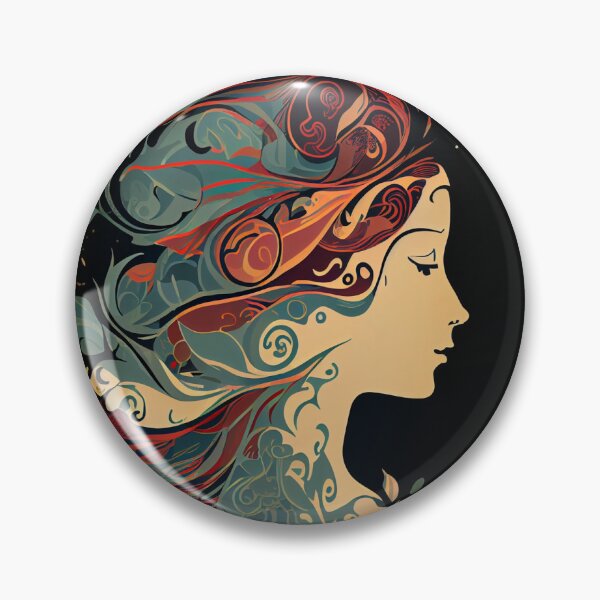 Item preview, Impresión de mujer remolino psicodélico designed and sold by Zissou92.