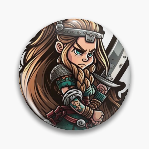 Item preview, Freya 'The Savage' - Digital Viking Sticker designed and sold by Frostfire1.