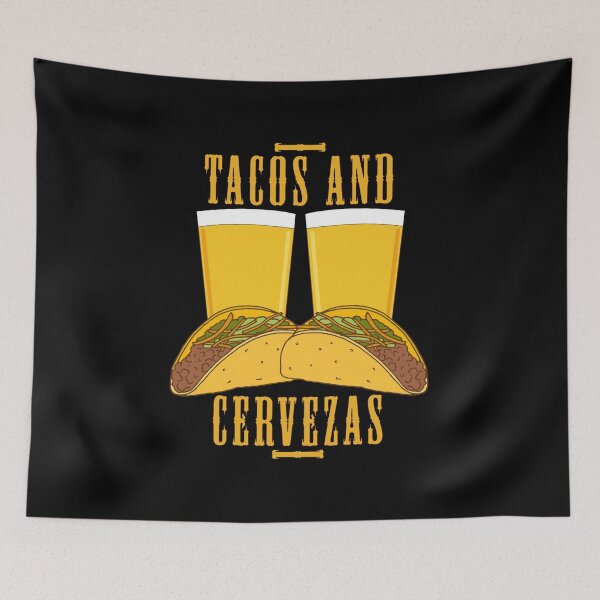 Item preview, tacos y cervezas designed and sold by HotHibiscus.