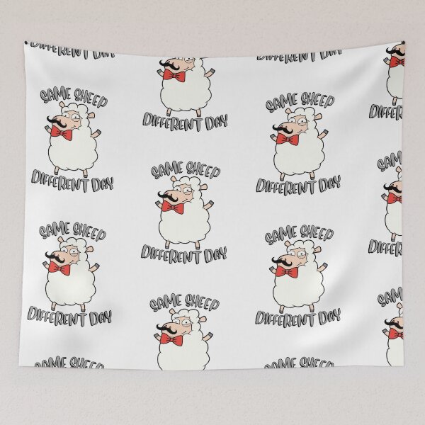 Item preview, Same Sheep Different Day - moustache designed and sold by Pet Station.