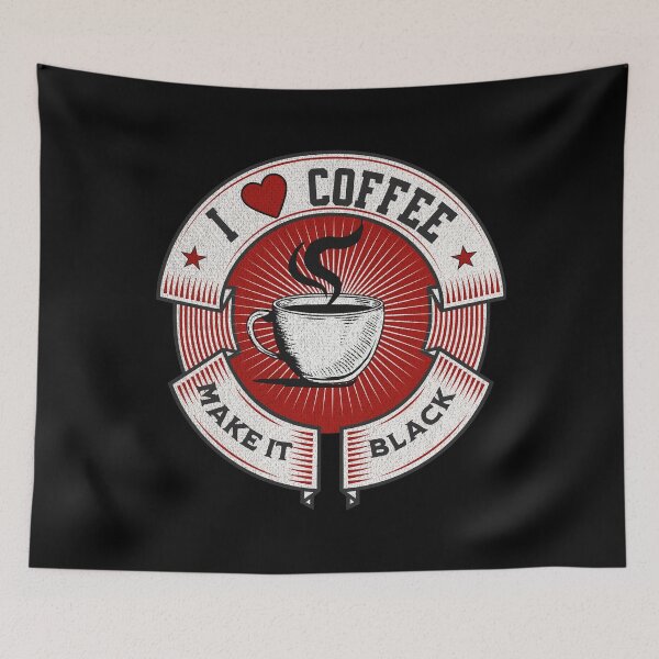 Item preview, I love coffee make it black, coffee lovers, coffee fans, textured coffee design, Moms coffee, Dads coffee, coffee cup                   designed and sold by allycat57.