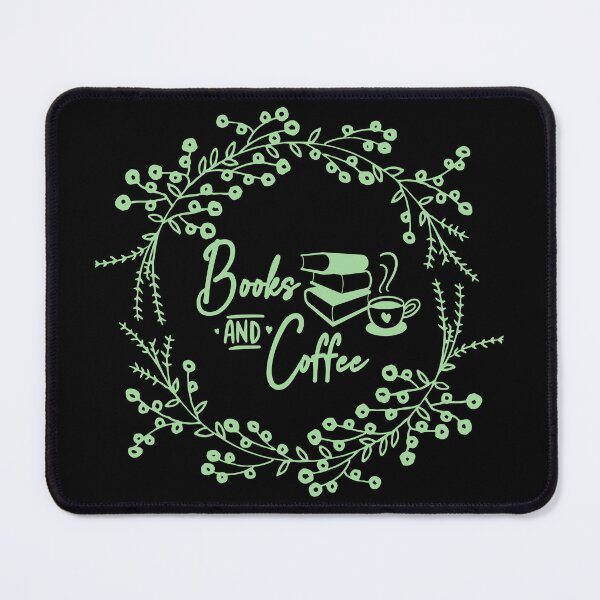 Item preview, Books and Coffee Book Lover Quote - Pastel Green Wildflower Wreath Quote in Script Typography designed and sold by Cawaiico.