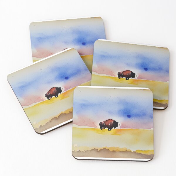 Item preview, Bison Horizon Watercolor No.1 designed and sold by DandyByDesign.