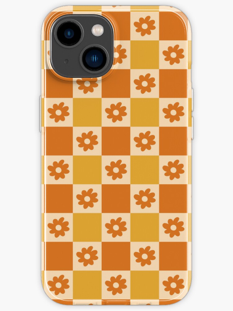 .com: Yellow Daisy Checkerboard Phone Case Compatible with